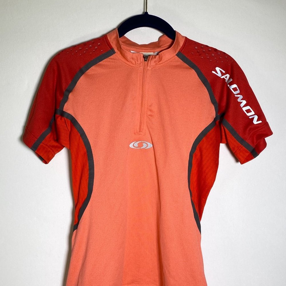 Salomon Shirt Top LAB Women's M Running Cycling Short Sleeve Half Zip - Picture 2 of 12